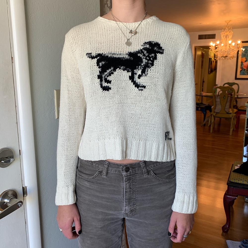 Vintage Ralph Lauren Sport knit sweater 🐶
